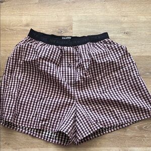 Vintage Joe Boxer Black and White Gingham Boxer Shorts